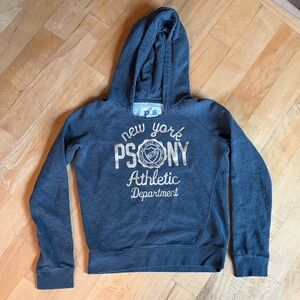 Aeropostale sweatshirt, girls size 12. Hood. Charcoal gold emblem. Vintage vibe
